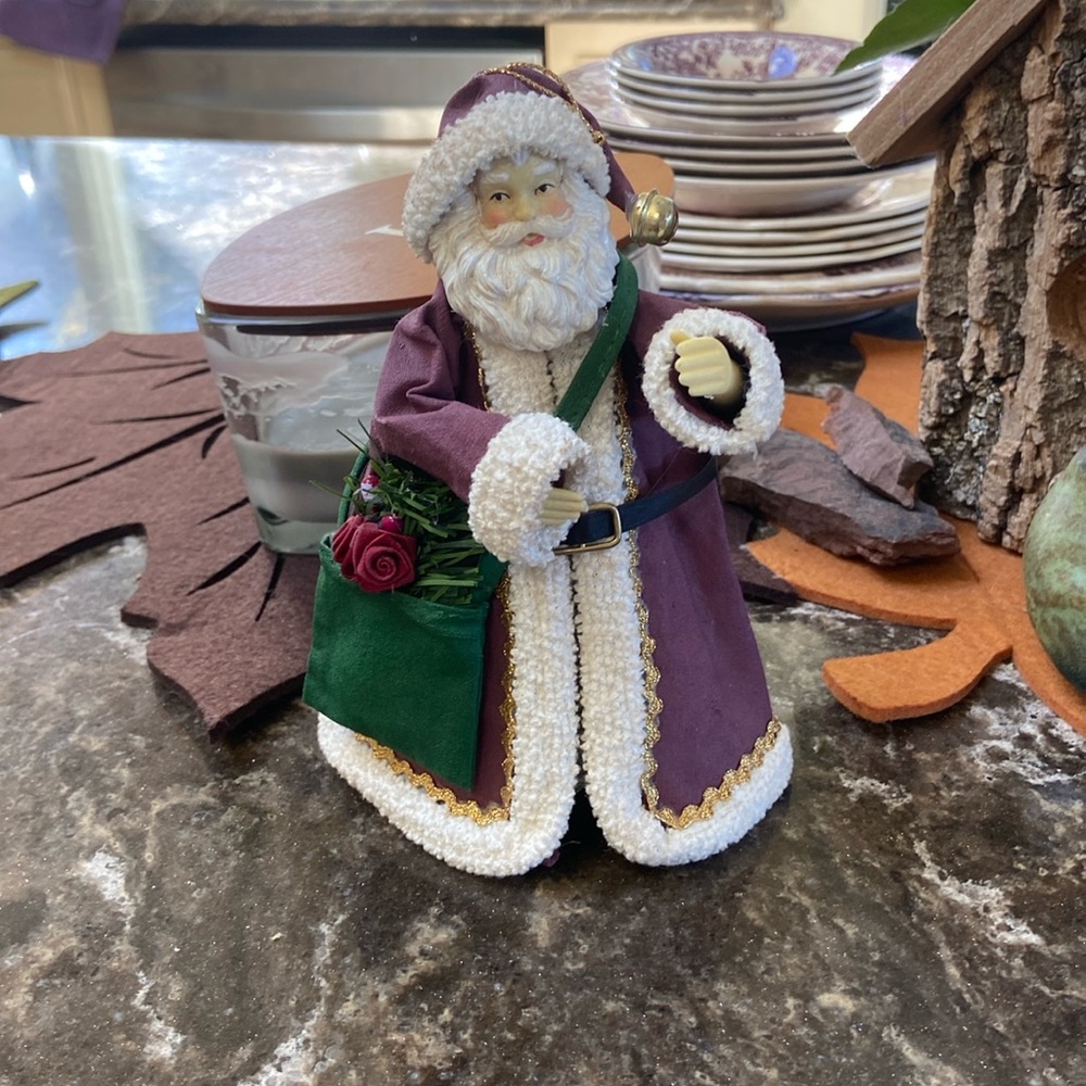 Midwest Santa ornament purple euc
